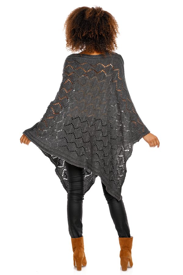 Grey Poncho in Cardigans For Women, Ponchos with Acrylic