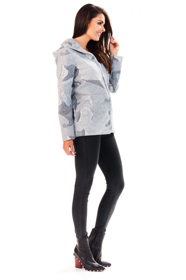 Grey Jacket in Women`s Coats, Jackets with Spandex, Polyester and Viscose