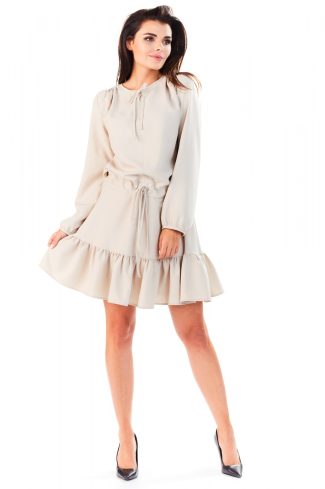 Beige Daydress in Day Dresses with Len and Polyester