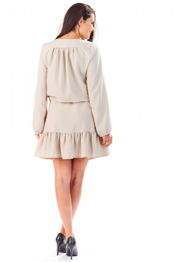 Beige Daydress in Day Dresses with Len and Polyester