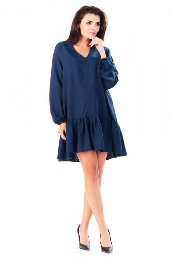 Navy Blue Daydress in Day Dresses with Len and Polyester