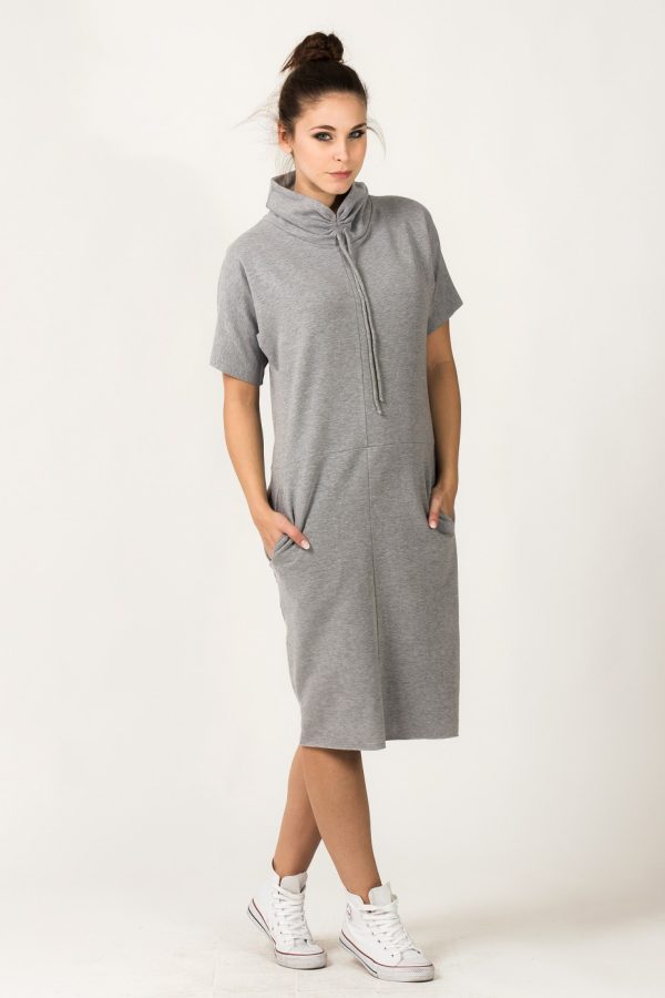 Grey Daydress 7 in Cotton and Polyester