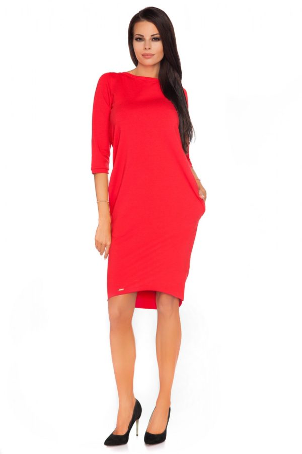 Red Daydress 4 in Cotton, Spandex and Polyester