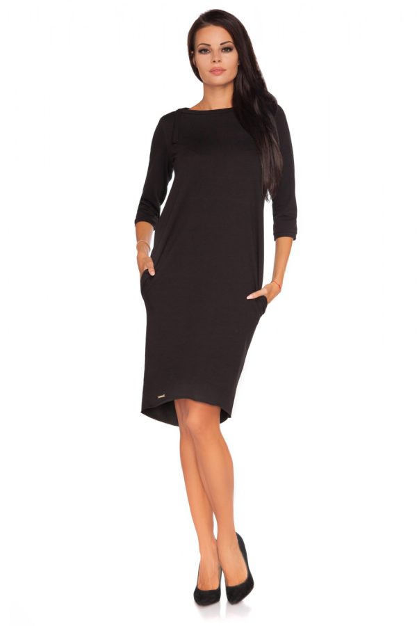 Black Daydress in Day Dresses with Cotton, Spandex and Polyester