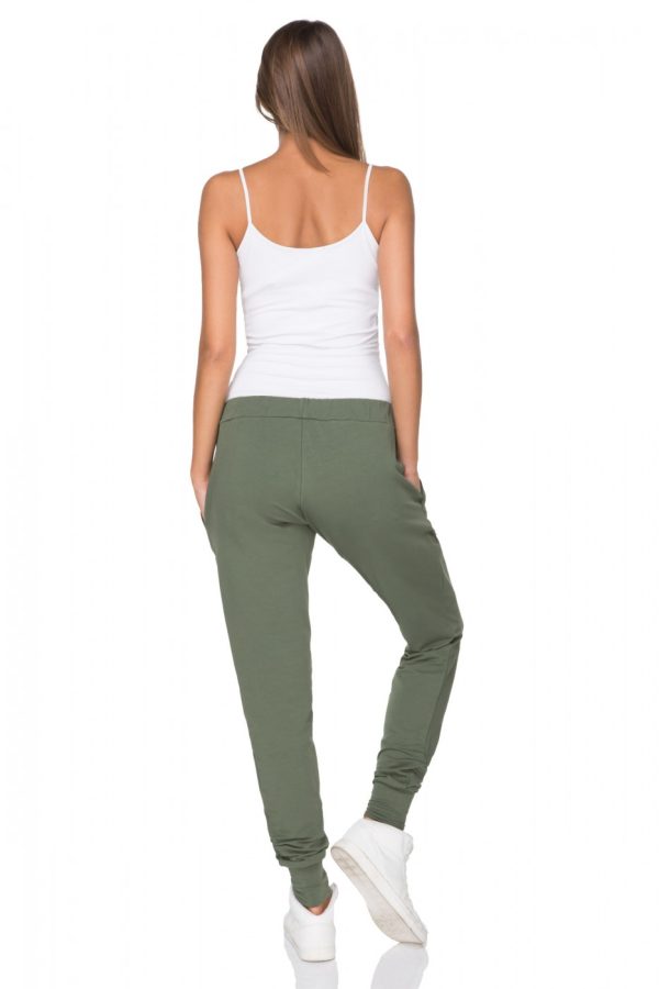 Green Tracksuit Trousers 5 in Cotton, Spandex and Polyester