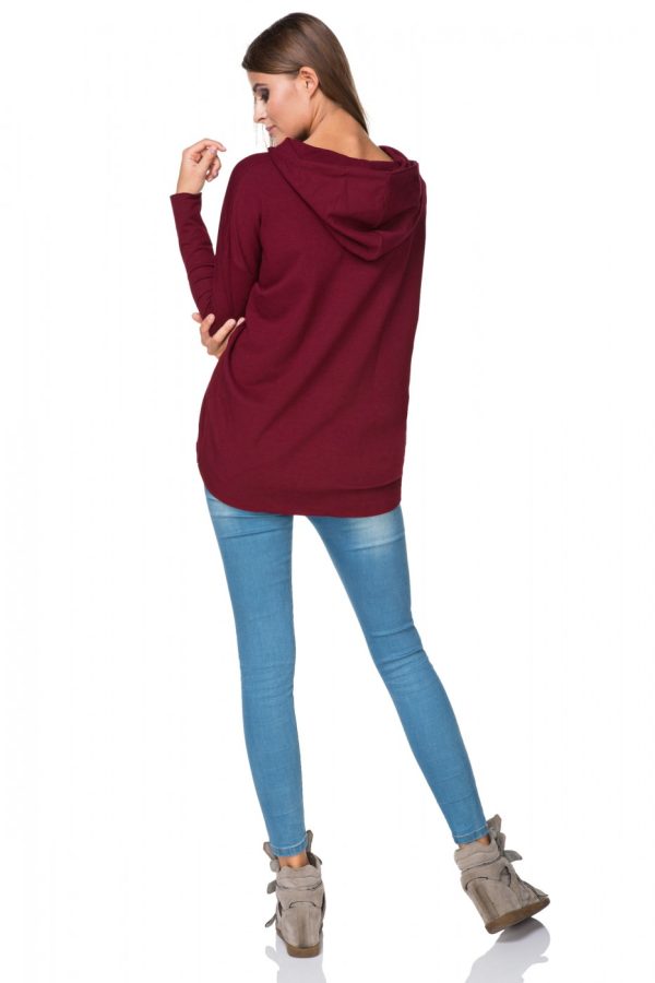 Red Sweatshirt in Sweatshirts For Women with Cotton and Polyester