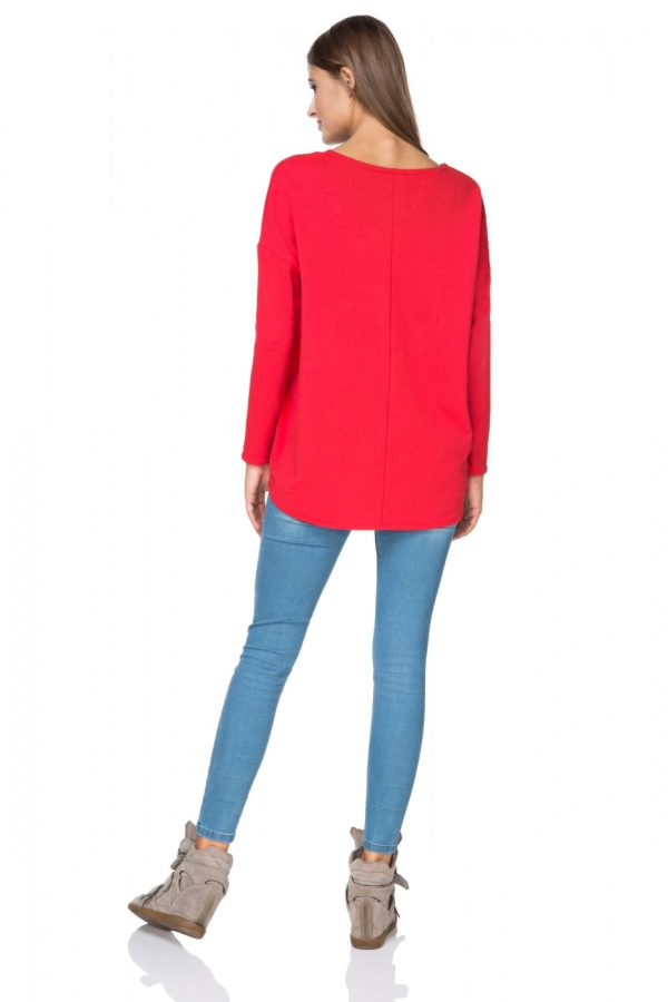 Red Sweatshirt 3 in Cotton, Spandex and Polyester