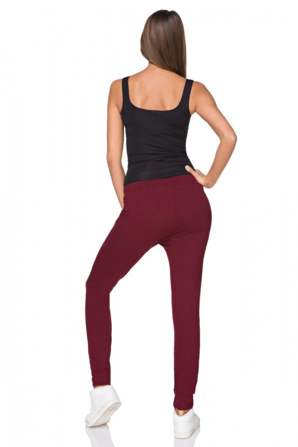 Red Tracksuit Trousers in Women`s Tracksuit Bottoms, Sports Pants with Cotton and Polyester