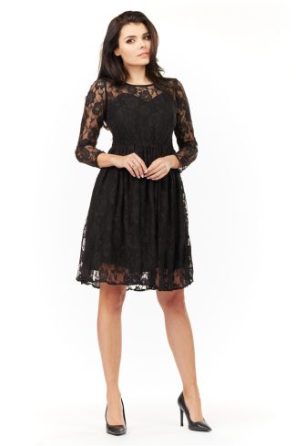 Black Evening Dress in Evening Dresses with Spandex and Polyester