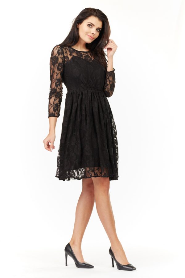Black Evening Dress in Evening Dresses with Spandex and Polyester