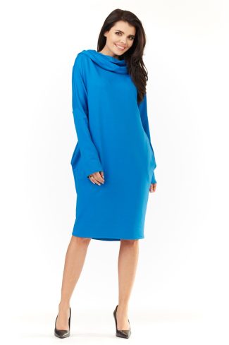 Blue Daydress in Day Dresses with Cotton, Spandex and Polyester