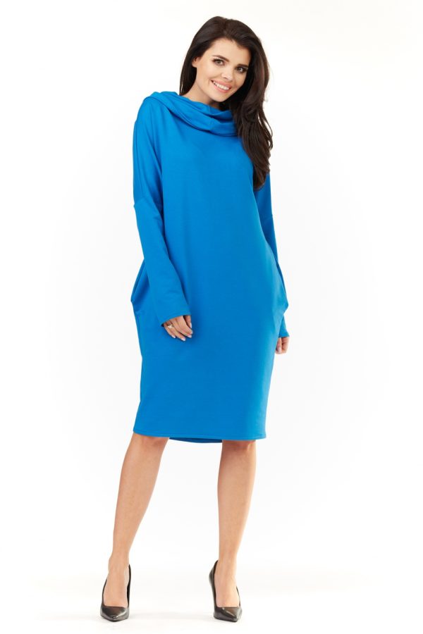 Blue Daydress in Day Dresses with Cotton, Spandex and Polyester