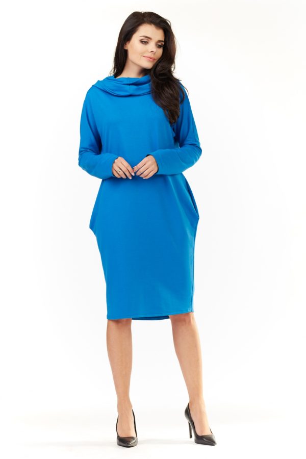 Blue Daydress in Day Dresses with Cotton, Spandex and Polyester