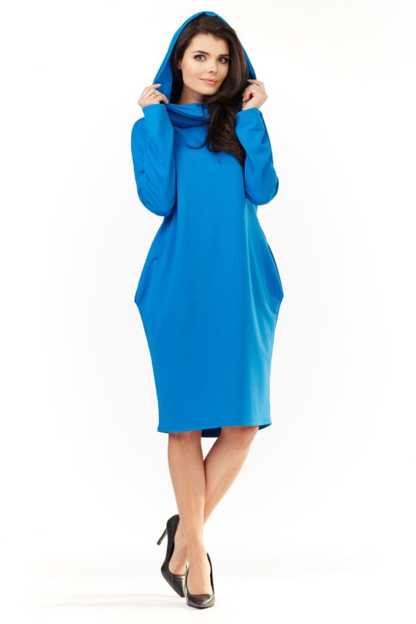 Blue Daydress in Day Dresses with Cotton, Spandex and Polyester