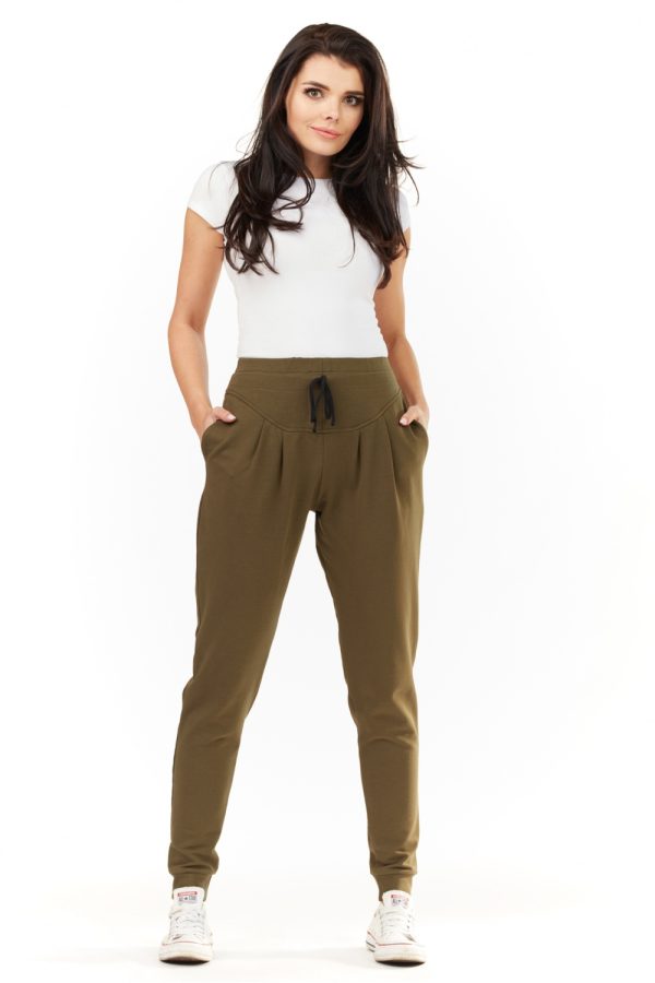 Green Tracksuit Trousers in Pants, Trousers, Shorts with Cotton, Spandex and Polyester