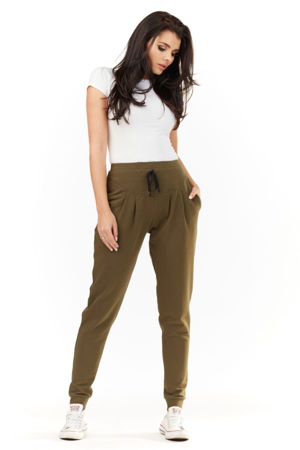 Green Tracksuit Trousers in Pants, Trousers, Shorts with Cotton, Spandex and Polyester