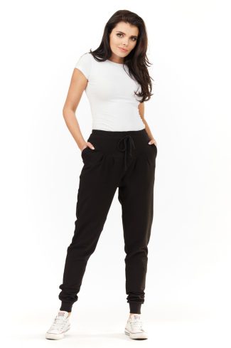 Black Tracksuit Trousers in Pants, Trousers, Shorts with Cotton, Spandex and Polyester