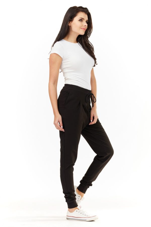 Black Tracksuit Trousers in Pants, Trousers, Shorts with Cotton, Spandex and Polyester
