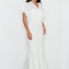 Beige Long Dress in Evening Dresses with Spandex, Polyester and Viscose