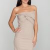 Beige Cocktail Dress in Formal Dresses, Cocktail Dresses with Polyester