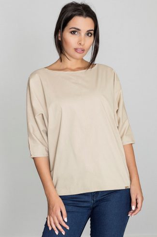 beige Blouse model 111079 Figl
