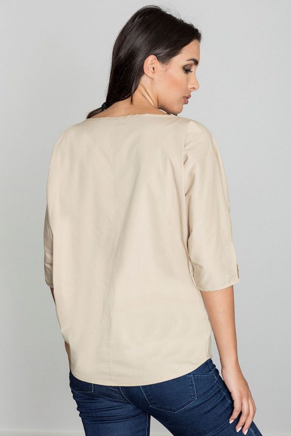 beige Blouse model 111079 Figl