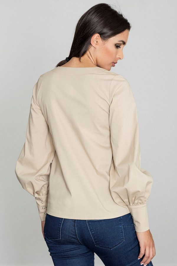 beige Blouse model 111086 Figl