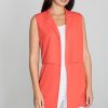 Red Gilet in Jackets, Vests For Women with Spandex, Polyester and Viscose