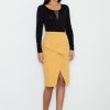 Yellow Classic Skirt in Skirts with Polyester and Viscose