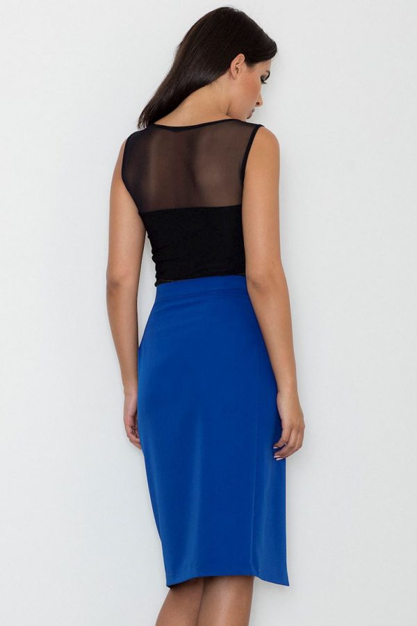 Blue Classic Skirt in Skirts with Polyester and Viscose