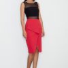 Red Classic Skirt in Skirts with Polyester and Viscose