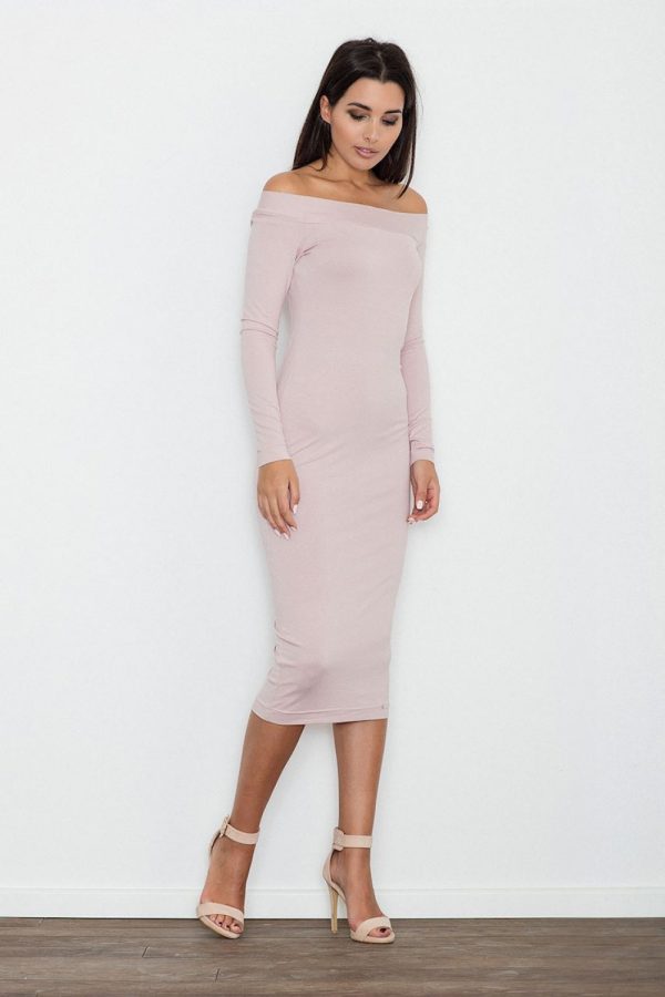 Pink Evening Dress in Evening Dresses with Spandex and Viscose