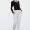Grey Women Trousers in Pants, Trousers, Shorts with Spandex and Polyester