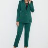 Green Women Trousers in Pants, Trousers, Shorts with Polyester and Viscose