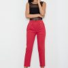 Red Women Trousers in Pants, Trousers, Shorts with Polyester and Viscose