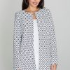 White Coat in Women`s Coats, Jackets with Polyester and Viscose