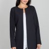 Black Coat in Women`s Coats, Jackets with Polyester and Viscose