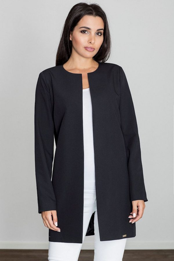 Black Coat in Women`s Coats, Jackets with Polyester and Viscose