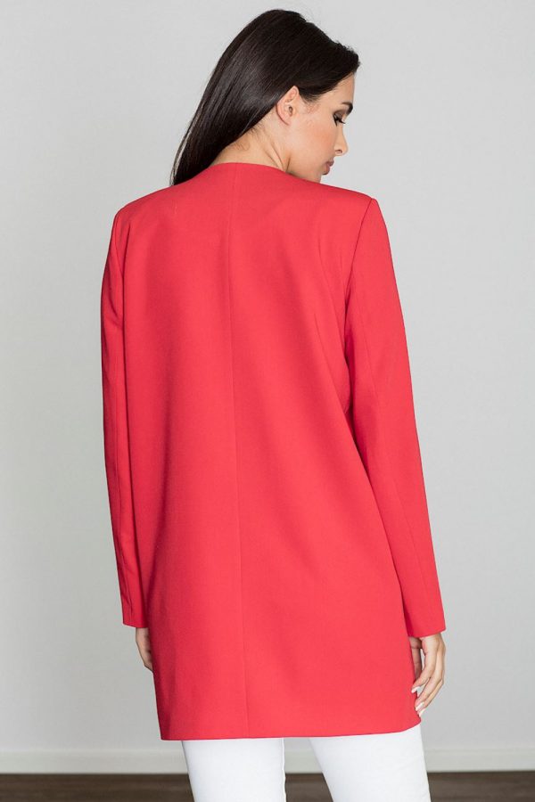 Red Coat in Women`s Coats, Jackets with Polyester and Viscose