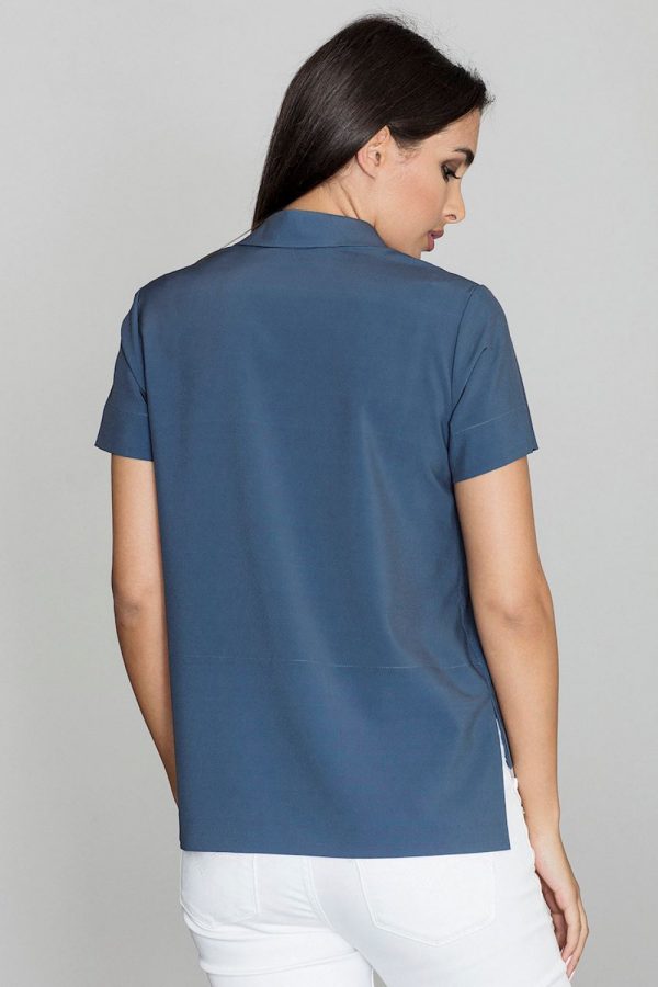 navy blue Blouse model 111142 Figl