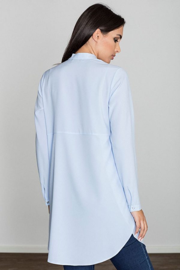 Blue Tunic in Women`s Blouses, Tunics with Spandex and Polyester