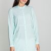 Green Tunic in Women`s Blouses, Tunics with Spandex and Polyester