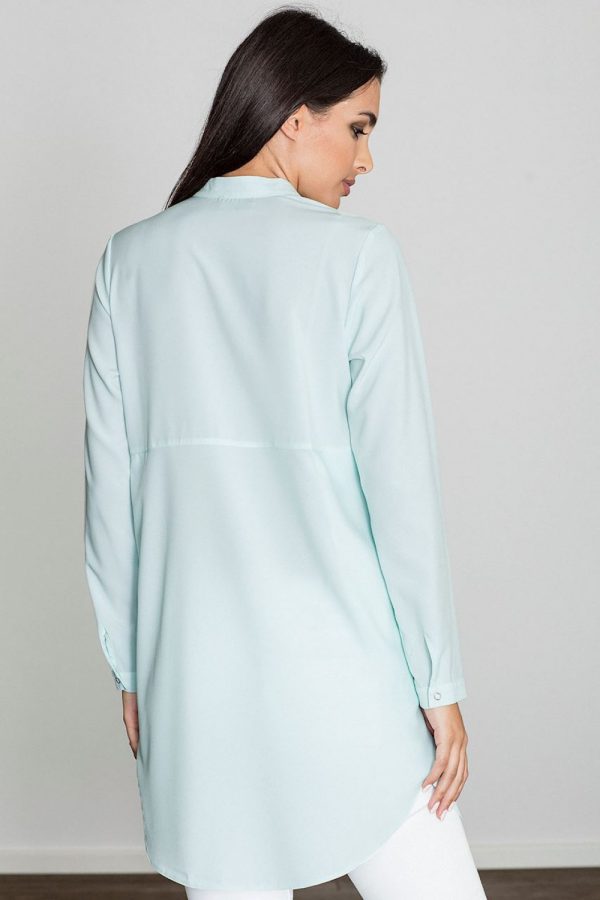 Green Tunic in Women`s Blouses, Tunics with Spandex and Polyester