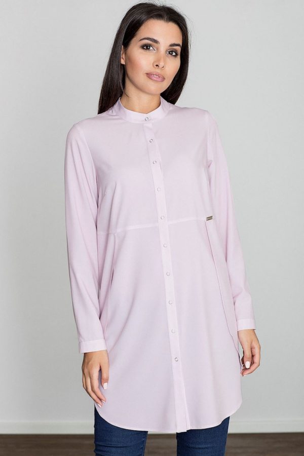 Pink Tunic in Women`s Blouses, Tunics with Spandex and Polyester