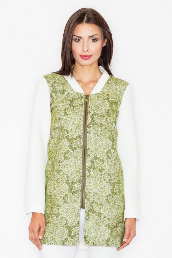 Green Coat in Women`s Coats, Jackets with Polyester and Wool