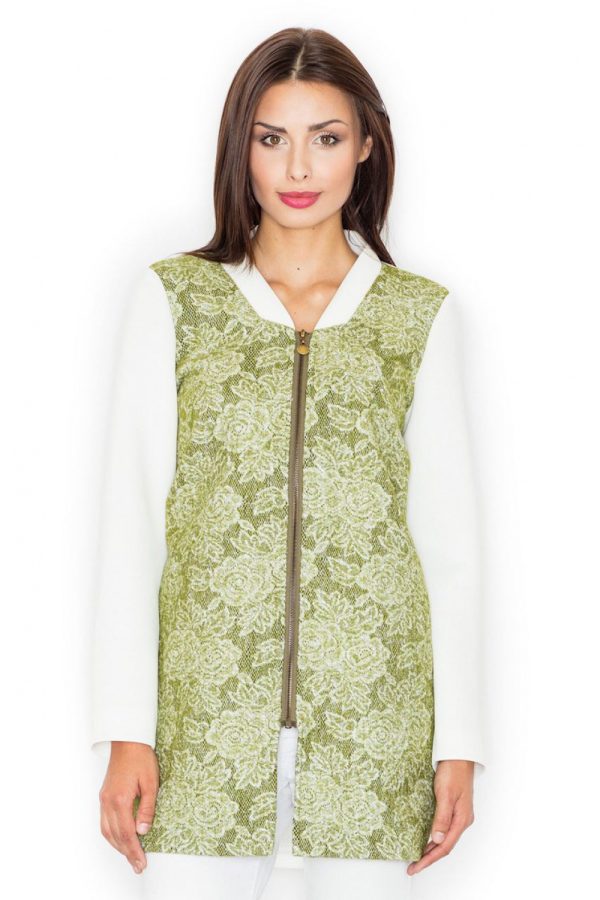 Green Coat in Women`s Coats, Jackets with Polyester and Wool
