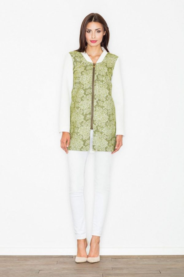 Green Coat in Women`s Coats, Jackets with Polyester and Wool