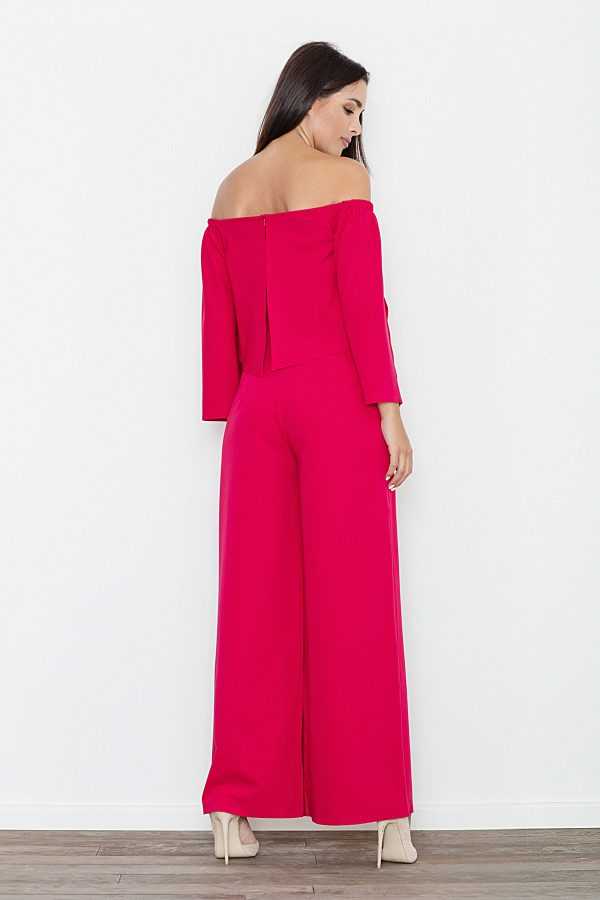 Red Suit in Playsuits For Women with Polyester and Viscose