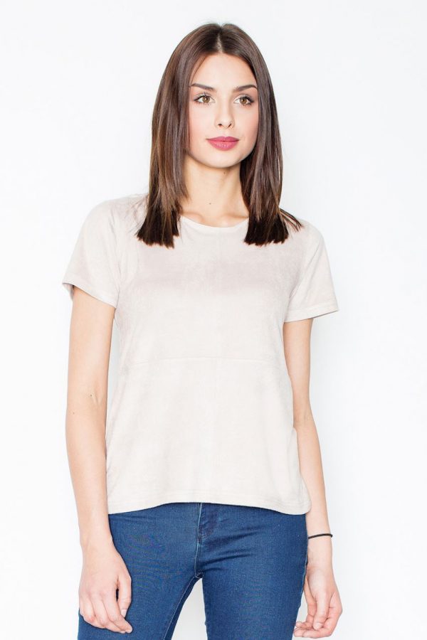beige Blouse model 111507 Figl