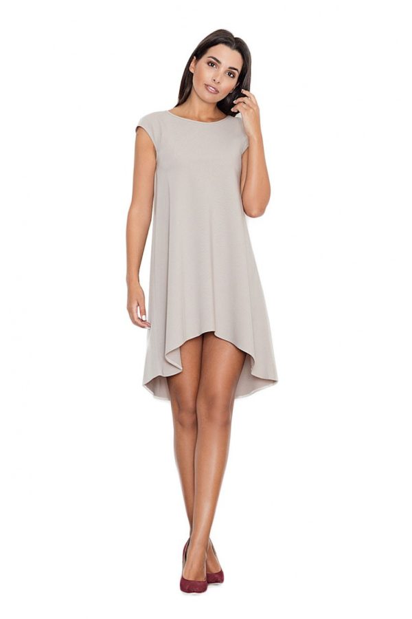 Beige Evening Dress in Evening Dresses with Polyester and Viscose